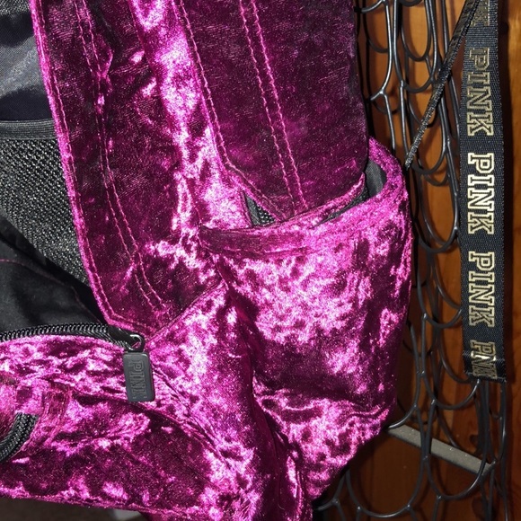 Victoria’s Secret Pink Campus Backpack Ruby Velvet school bag travel bag purple‍ - Picture 10 of 11